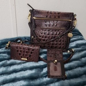 BRAHMIN Cleo Debra and Credit Card Wallet Cocoa